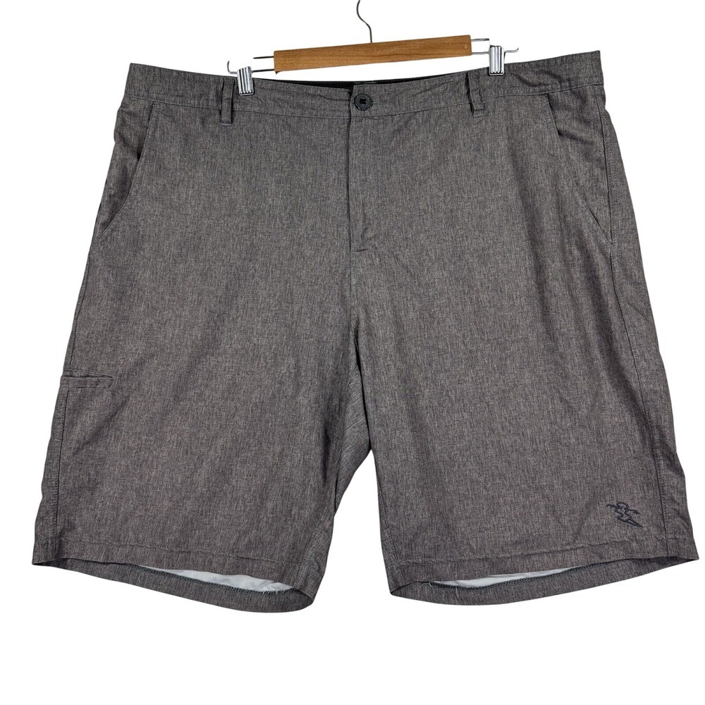 Da Hui Hybrid Shorts Mens 42 Grey Heathered Quick Dry Boardshorts Walk Shorts